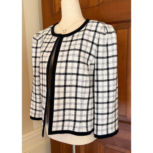 Nine West Jackets & Blazers - Nine West Open Front Blazer Women's Size 16 Black/White Business Casual Career